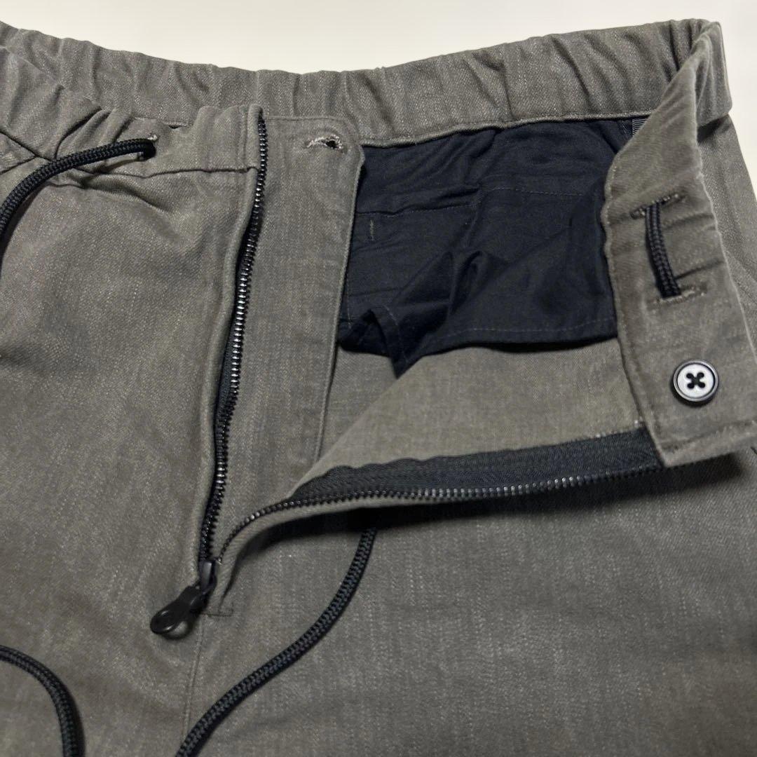 RIPVANWINKLE 4 コーティングサルエルパンツ オリーブ ストレッチ