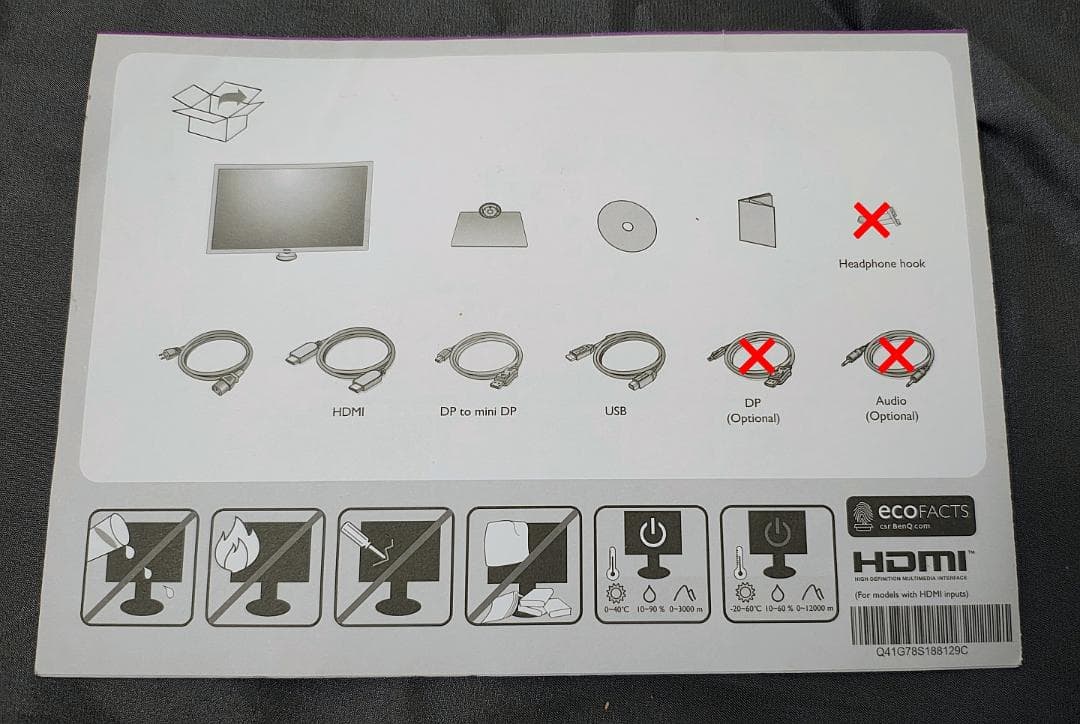 BenQ PD2700Q 27インチ 液晶モニター