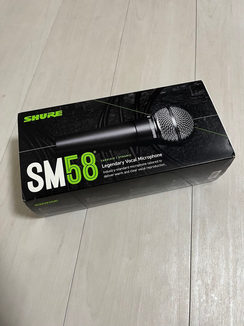 SHURE SM58 ダイナミックマイク スイッチ付き本体と付属品