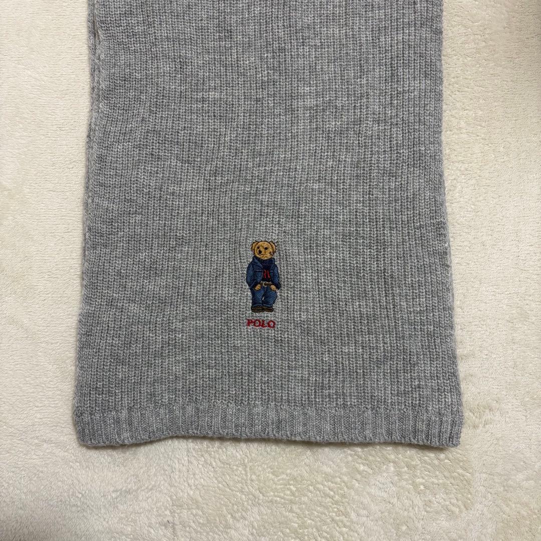 ラルフローレン ポロベア　マフラー　グレー