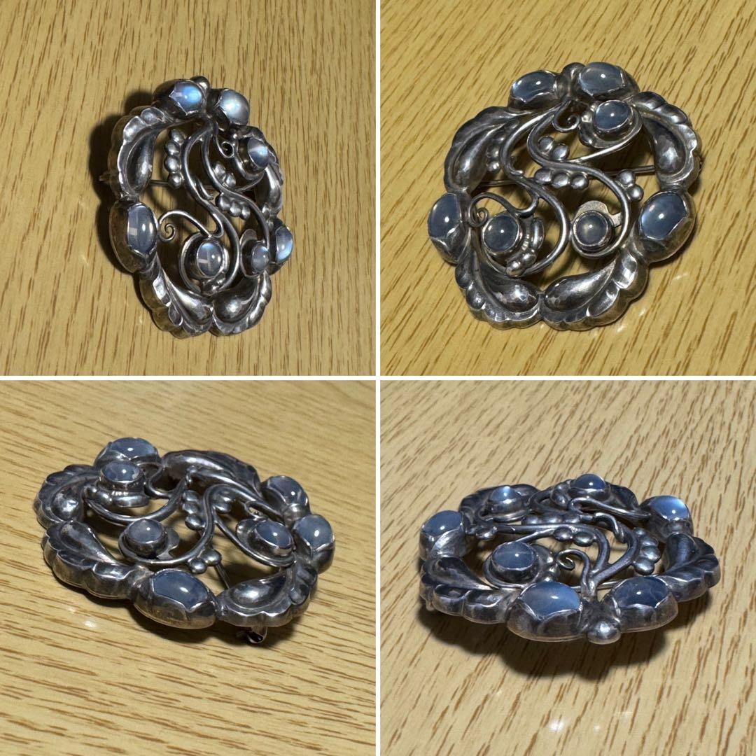 北欧ヴィンテージ GEROGブルームーンストーンブローチ