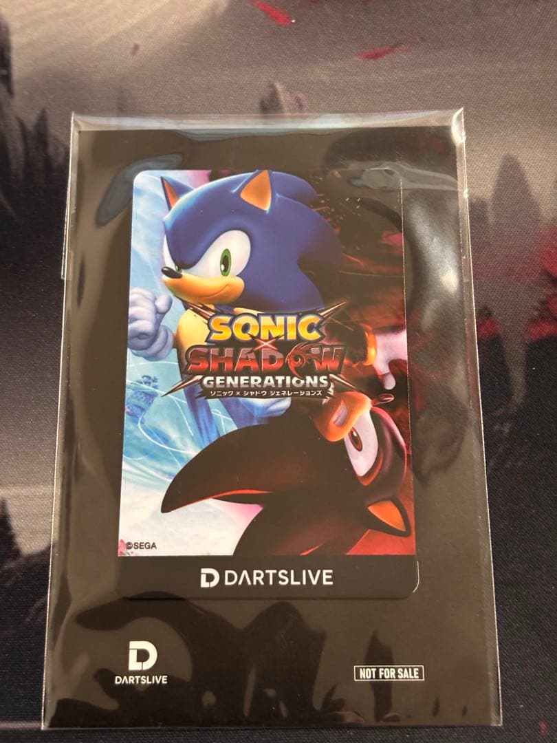 激レア　ソニック × シャドウ ジェネレーションズコラボ　ダーツライブカード