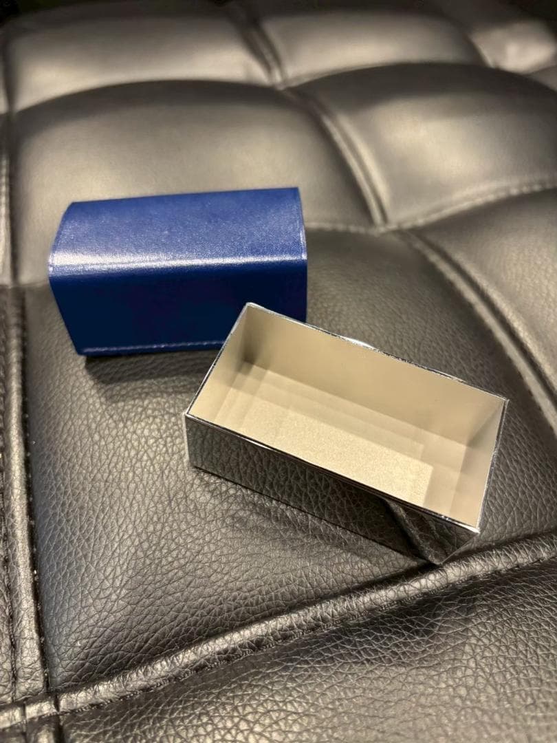 HERMES エルメス インクカードリッジケース ネイビー/シルバー