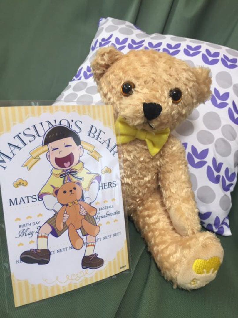 美品 おそ松さん テディベア 全セット 缶バッヂ ポスカ付き くま松さん