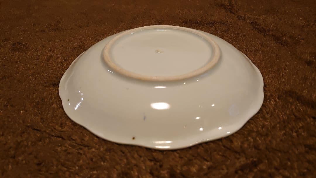 古伊万里　伊万里　染付　白抜　中皿　蔵出し　１客