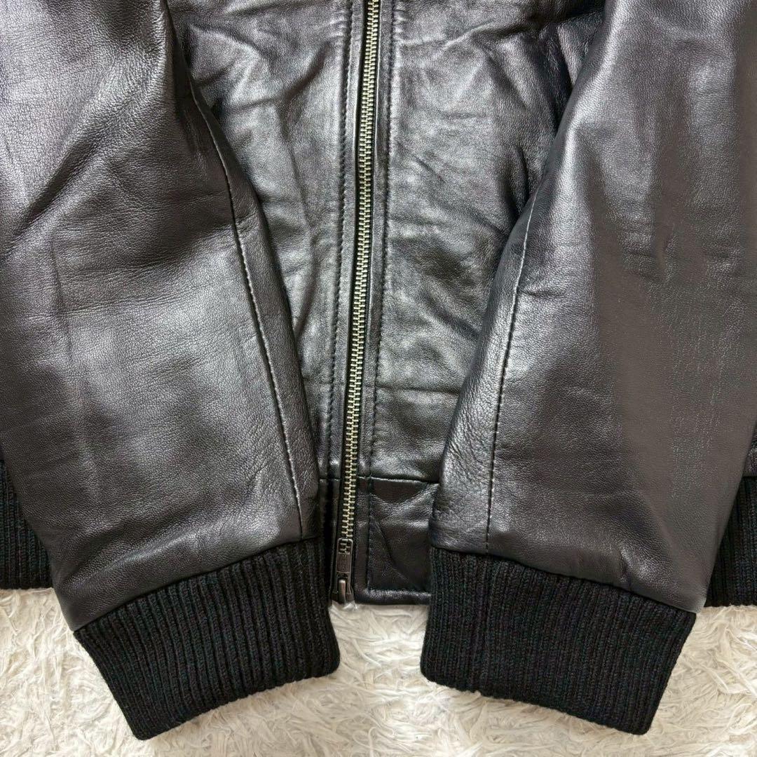 【極美品】LIUGOO シープスキン レザージャケット　L ブラック