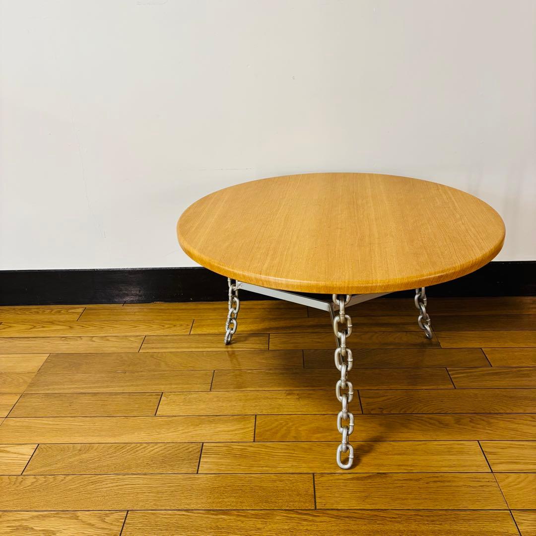 【希少品】　アンティーク　鎖脚　丸テーブル　ちゃぶ台　ユニーク　送料込み