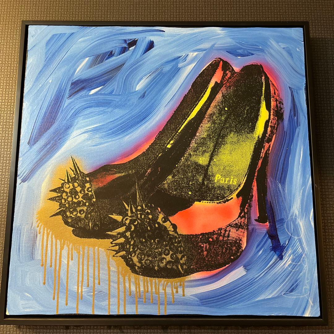 シェーンボーデン　ポップアート ハイヒール アート作品 約53cm x 53cm