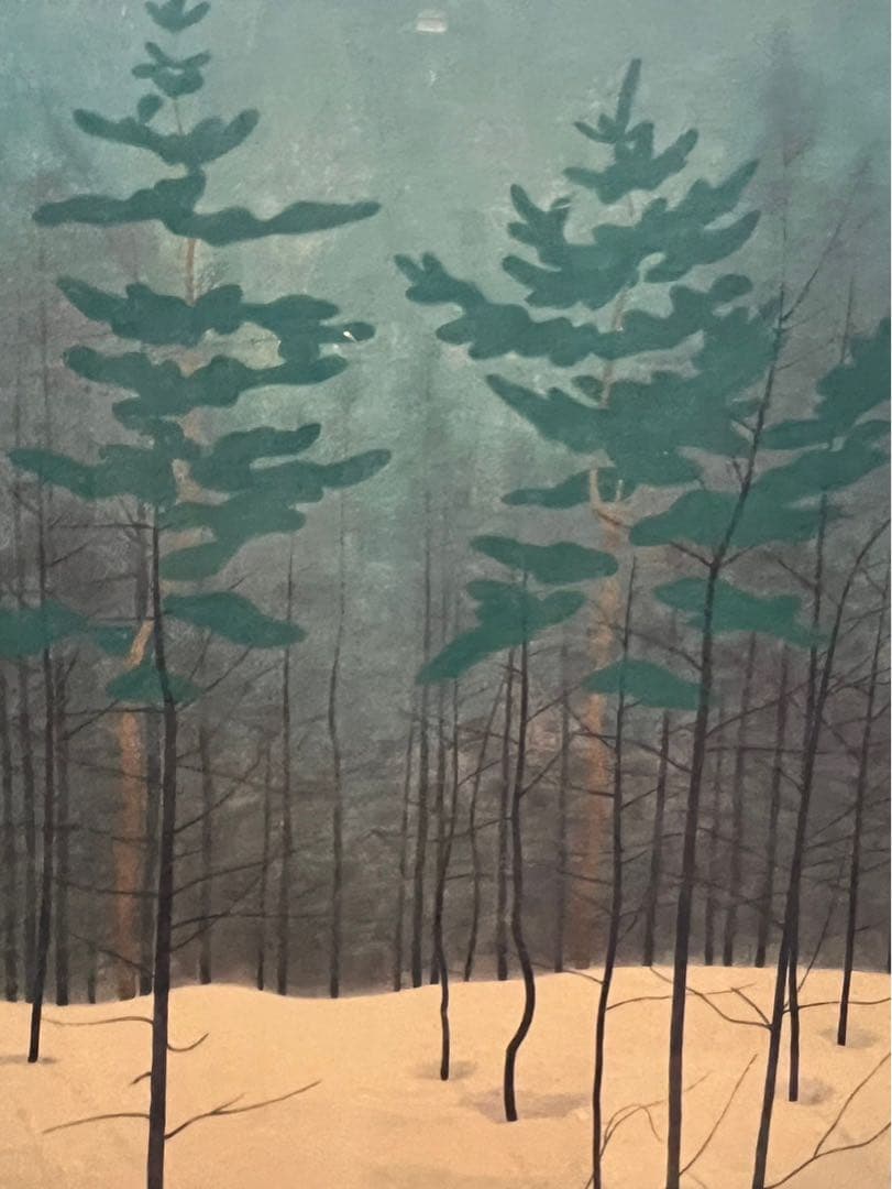 高田誠 残雪景色 絵画 アート 額縁 インテリア 日本画