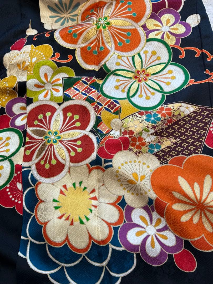 ふ25 振袖フルセット　振袖セット　 成人式　振袖　正絹　レトロ