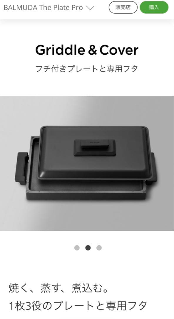 BALMUDA The Plate pro &フチ付きプレートと専用フタのセット