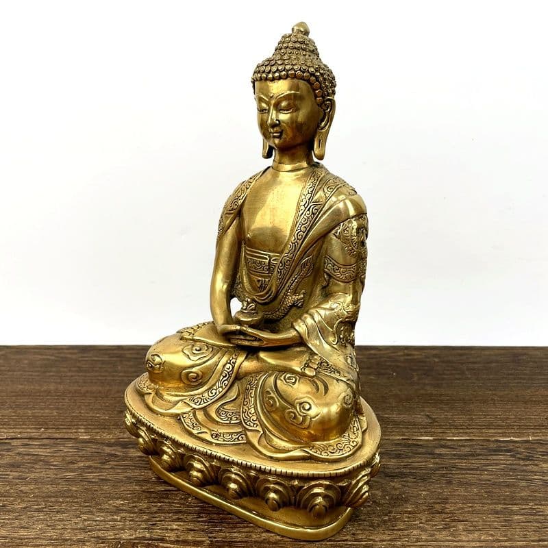 仏教美術 阿弥陀仏如来仏像 家 玄関 仏堂奉納 銅製 銅器