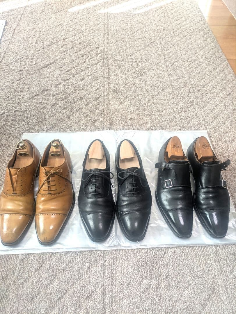 【激安3足まとめ売り】Crockett&Jones×2足/スコッチグレインx1足