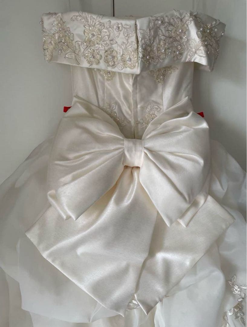 ウェディングドレス　取り外し可能ロールカラー付き　フルオーダー　着用1日限り