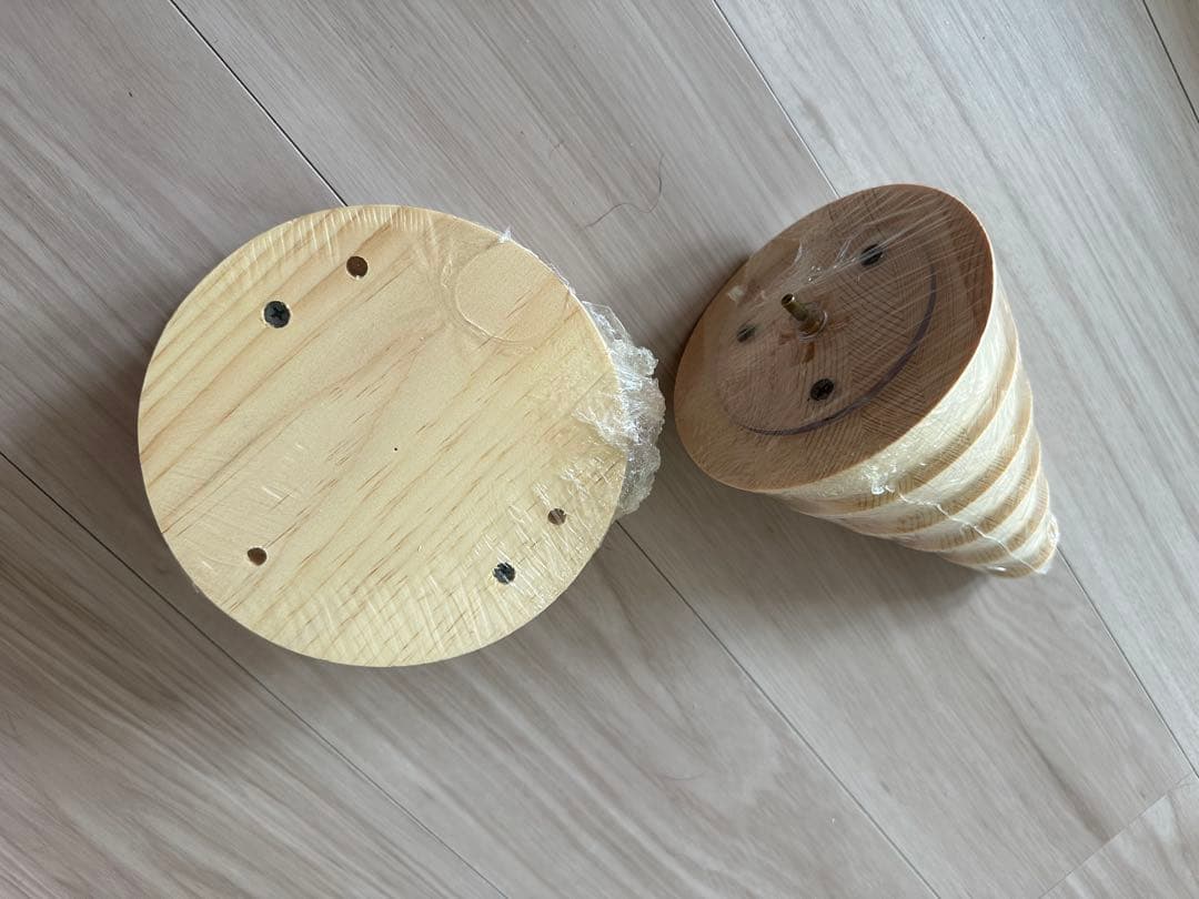 クリスマスツリー白木 トールペイント