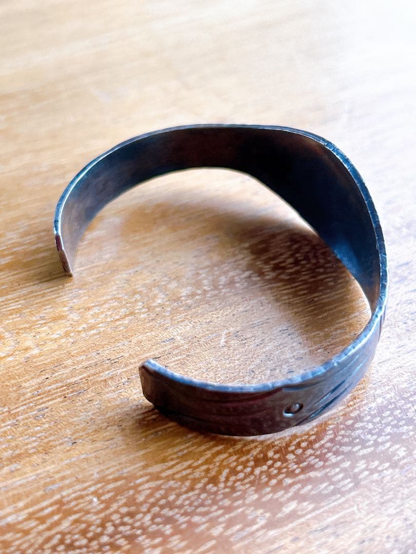 インディアンジュエリー ターコイズ シルバー バングル フリーサイズ DD