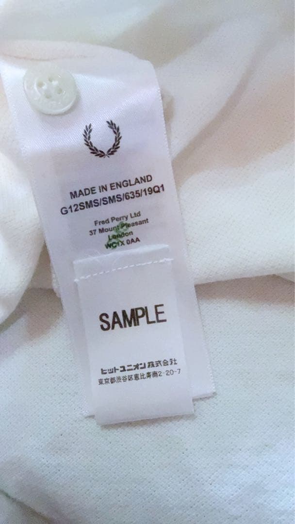 美品　FRED PERRY レディースポロシャツ　ホワイト　UK10