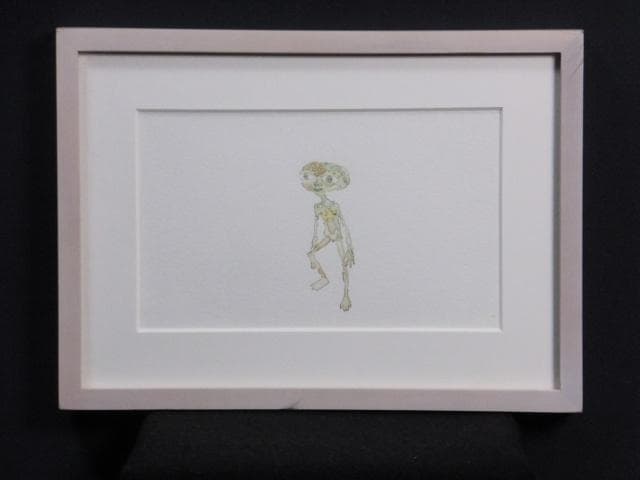 現代アート 奥村雄樹　直筆サイン『君を忘れられない』水彩 DVD付 0718A