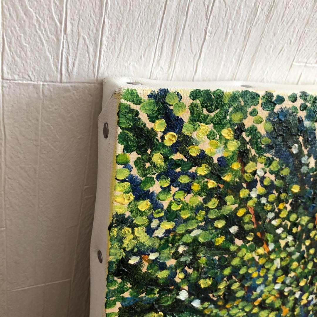 絵画　油絵　風景画　あじさいの道　F8