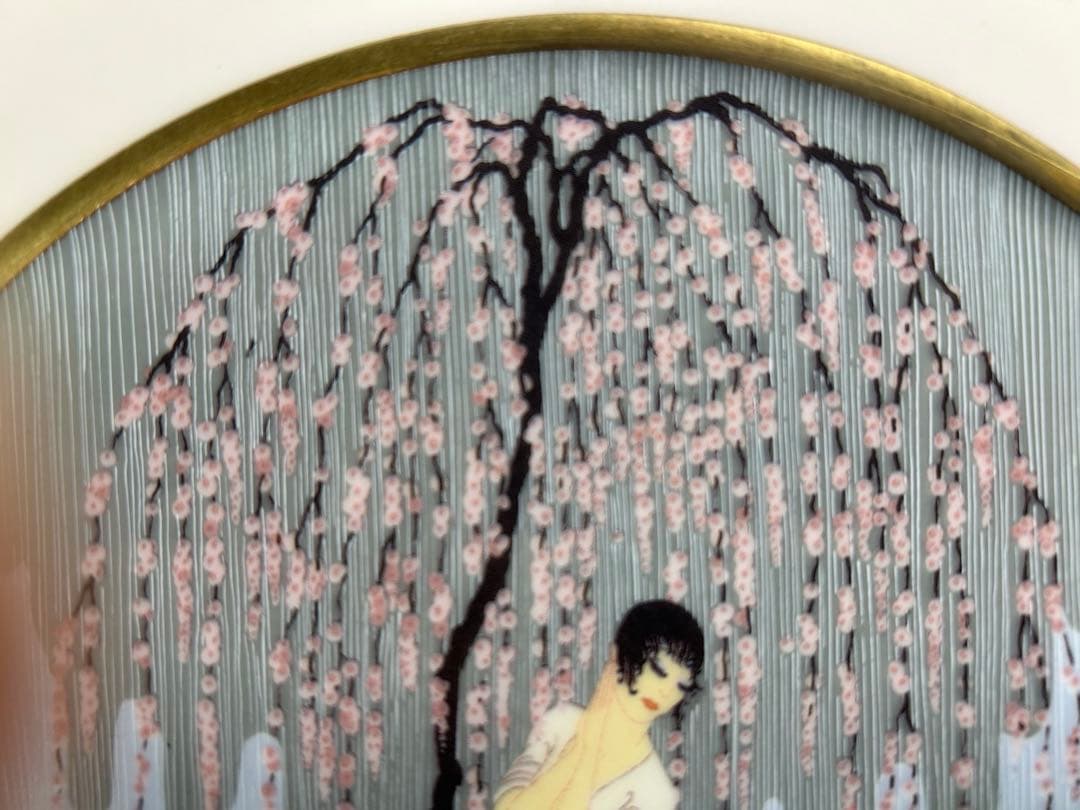 エルテ　『ブロッサム アンブレラ』 ファイン チャイナ　1990年　署名入り