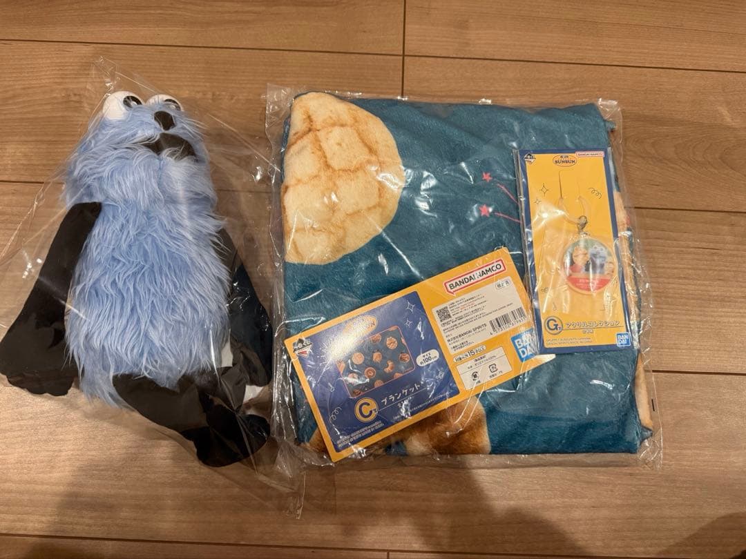 スンスンぬいぐるみ　一番くじG賞アクリルコレクションメロンパン C賞ブランケット