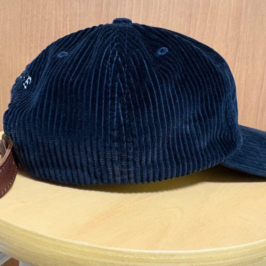 シュプリーム　SUPREME Sロゴ　キャップ　ネイビー　紺　コーデュロイ