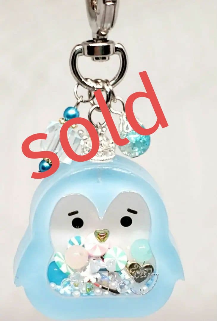 シャカシャカキーホルダー　③ペンギン