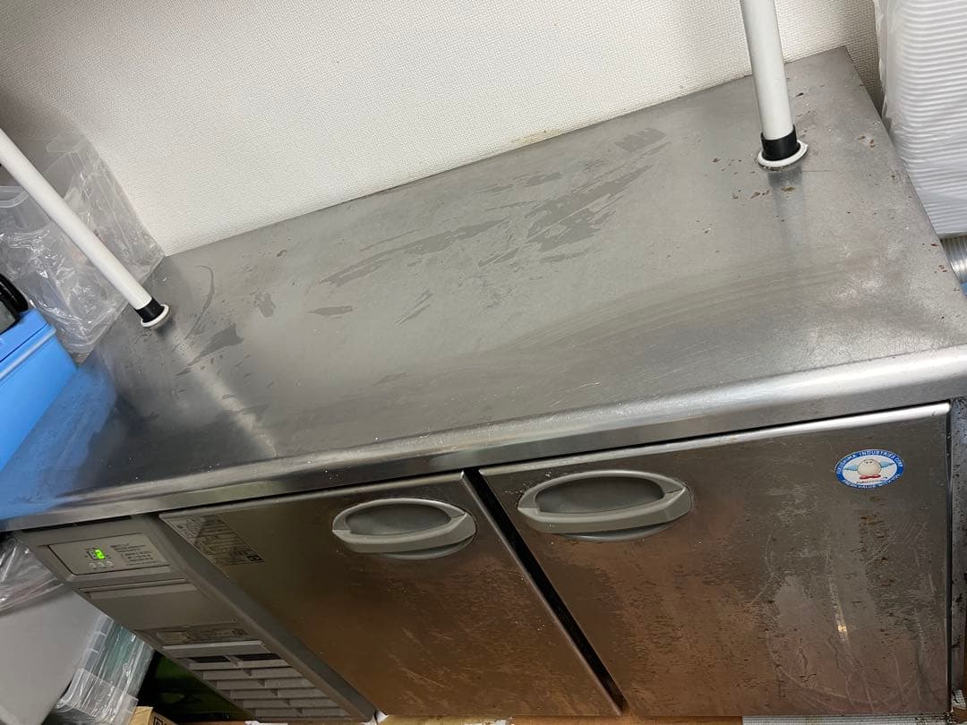 業務用冷蔵庫　コールドテーブル　YRC- 120RE 2 ABS樹脂製 2段棚