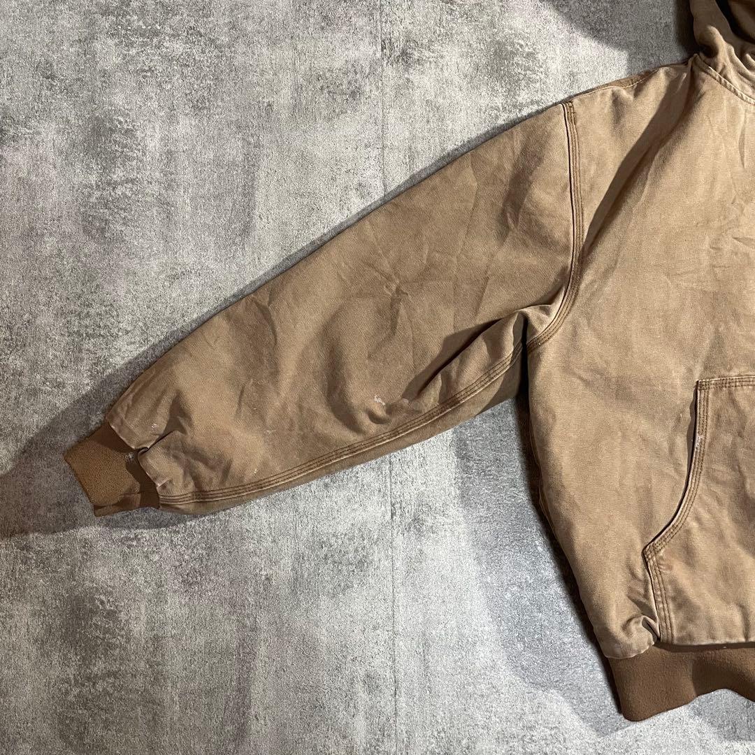 90-00sUSA古着アクティブジャケットダック生地キャラメル色Lサイズフェード
