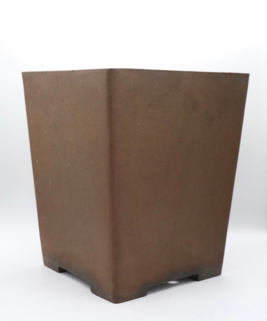 中国　清時代　紫砂　角鉢　彭記自造　アンティーク　送料込み250517