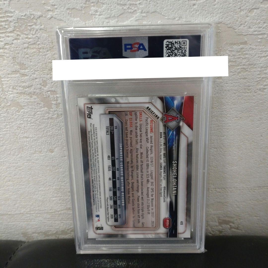 2018 bowman 大谷翔平選手ルーキーカードpsa10