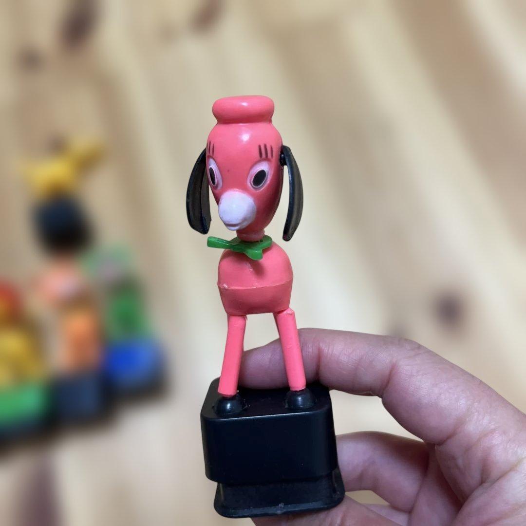 プッシュトイ　プッシュパペット　レトロ　8体セット