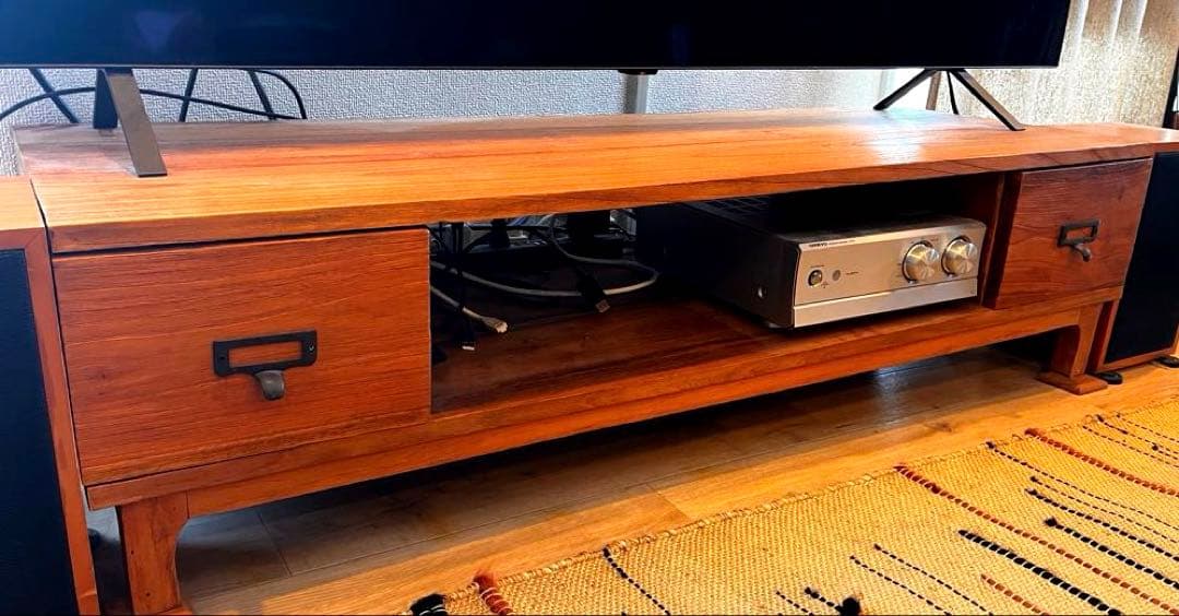 テレビボード 北欧デザイン チーク 無垢材