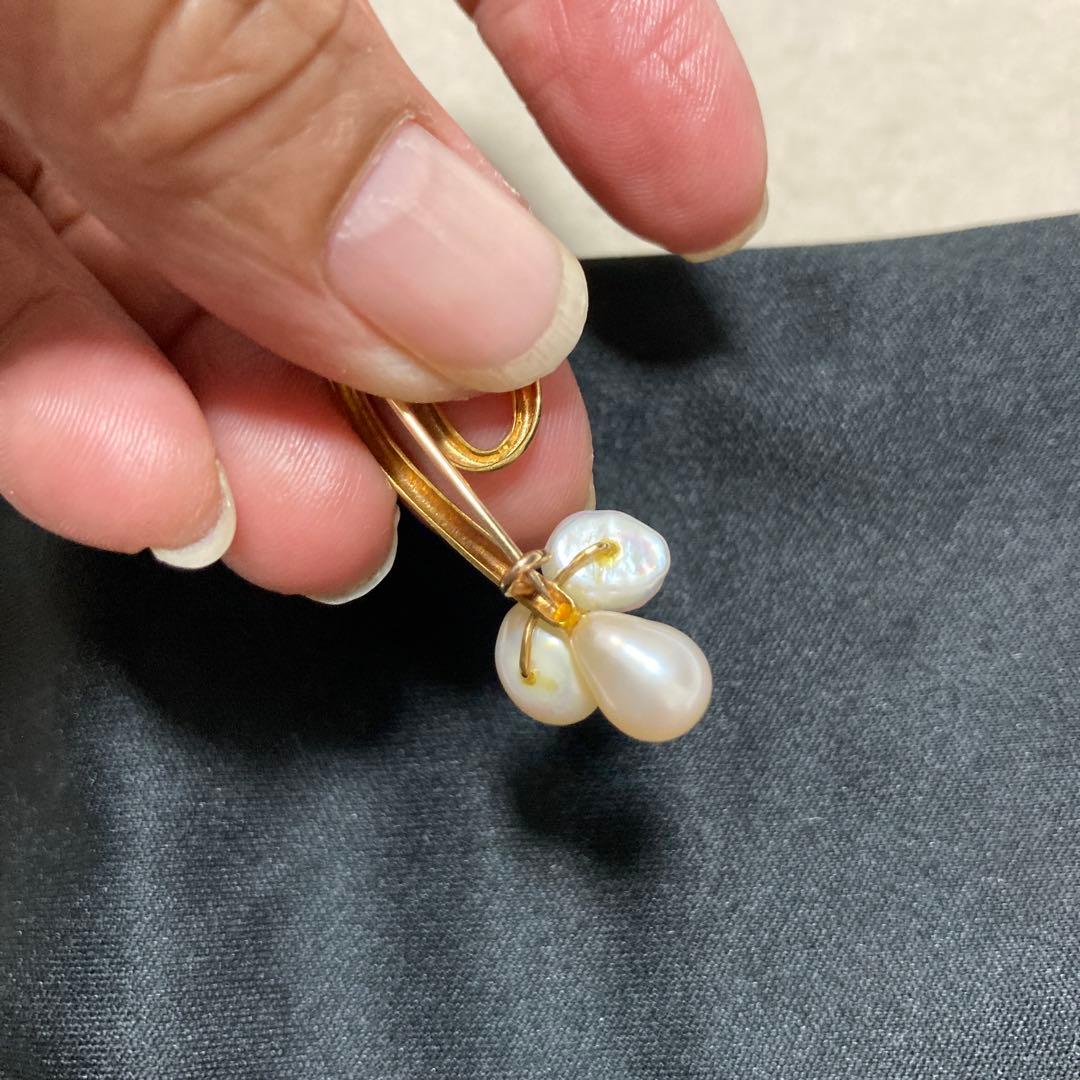 K18 刻印　あり　ブロチ