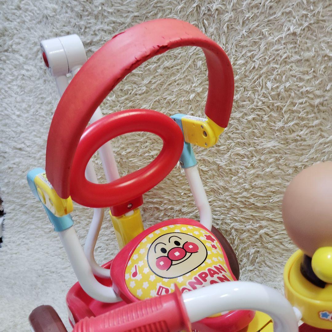 【良品】アンパンマン 三輪車 舵とり棒 ガード 折りたたみ ANPANMAN