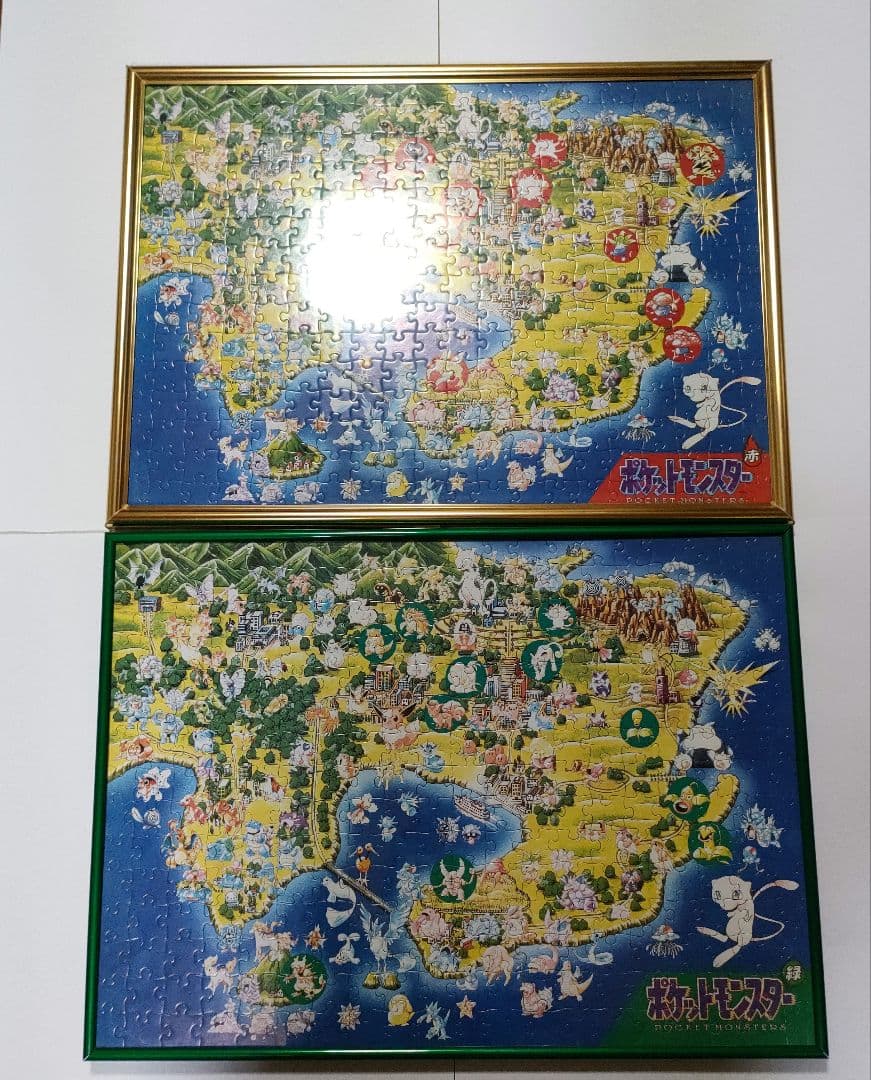 ポケットモンスター ポケモン‪図鑑*初期*パズル*赤緑セット(額縁付き)