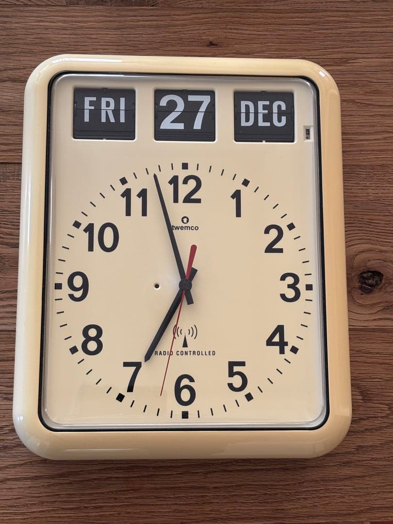 【ジャンク】TWEMCO トゥエンコ RCシリーズ　自動受信 掛時計 電波機能