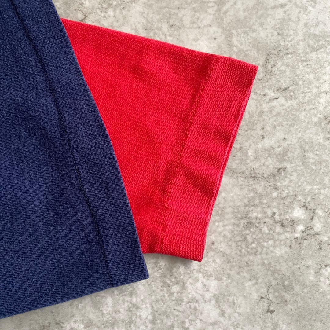 90s 00s ジャミロクワイ×リーバイス ラグラン Tシャツ 紺×赤 M