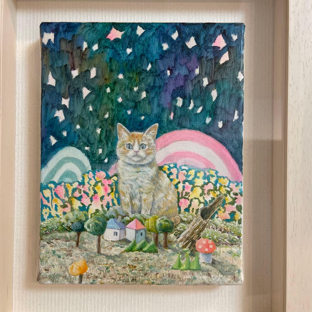 人気作家　柴田貴史　Good Night 原画　猫
