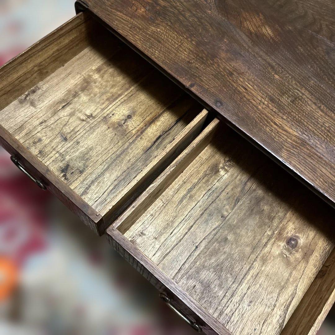 1日価格＾＾木製文机 昭和初期アンティーク　お手入れ済みレトロ