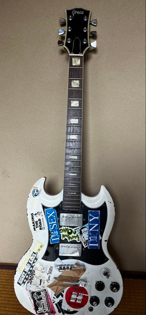 い*く様 Greco SG ギター　ジャンク品　ロゴ　ワッカバージョン