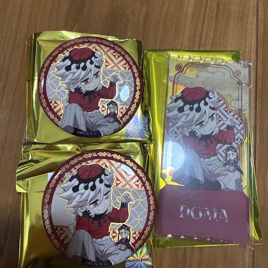 鬼滅の刃 中国限定 非遺 童磨 缶バッジ、アクリルチケット セット