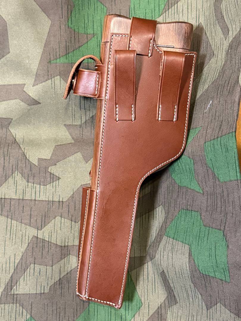 ★マルシン製品対応モーゼルM712、C96 木製ホルスター用ハーネス（レプリカ）