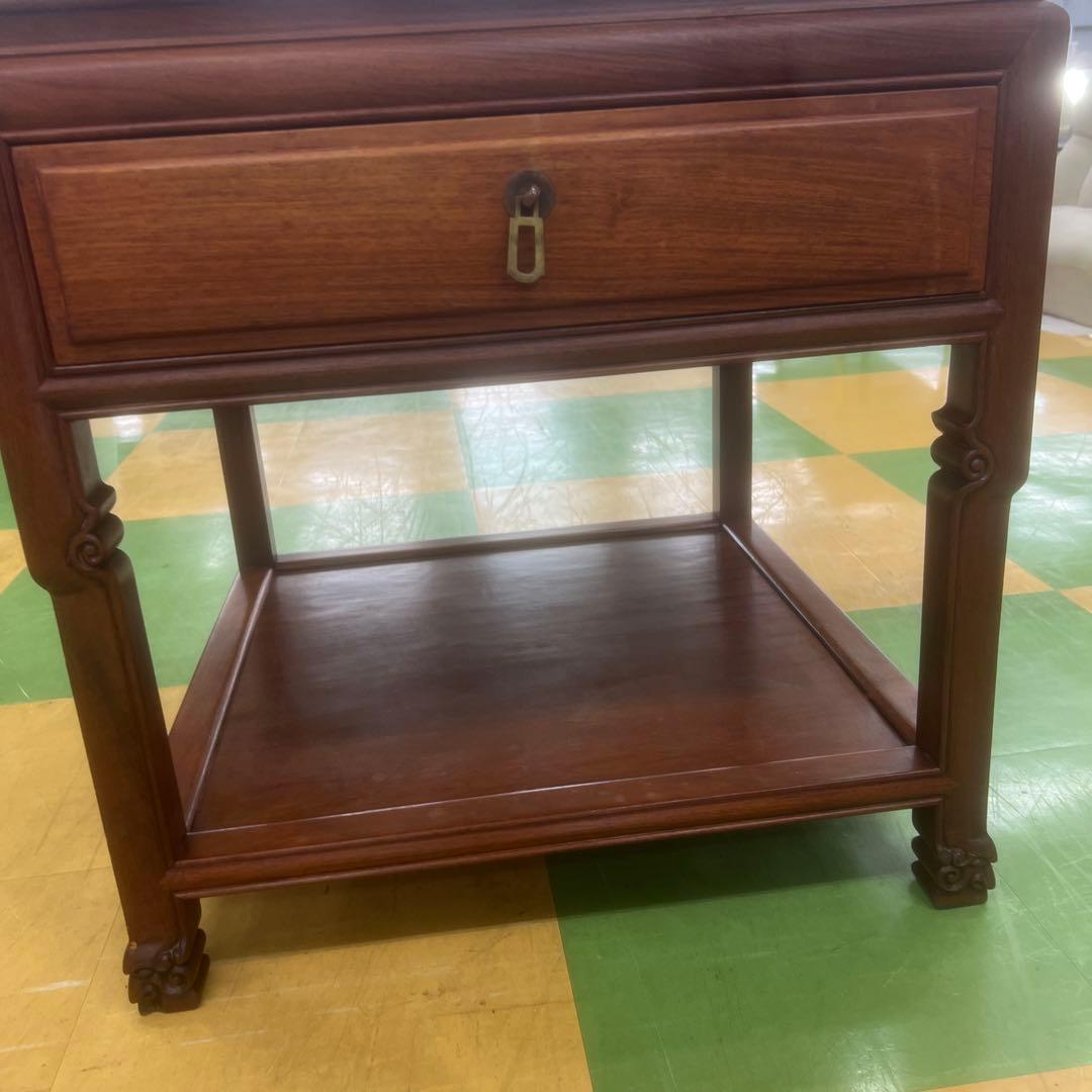 最終値下げ‼️250 サイドテーブル 電話台　引き出付　アンティーク　昭和レトロ