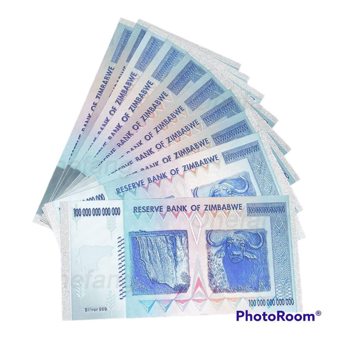 【鑑定書付き・ジンバブエ100】貴重 100兆ジンバブエドル紙幣1枚