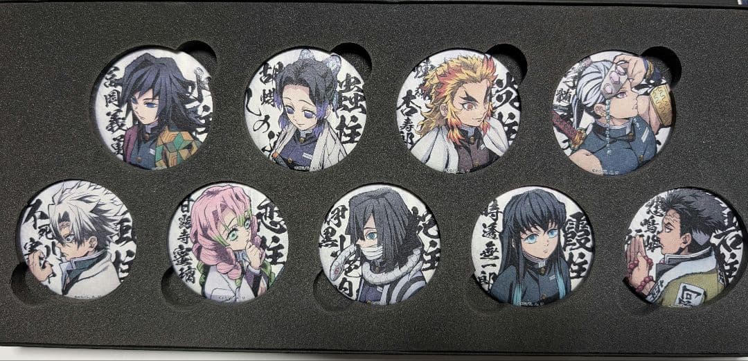鬼滅の刃 柱合会議・蝶屋敷編 キービジュアルイラスト 和紙缶バッジセット