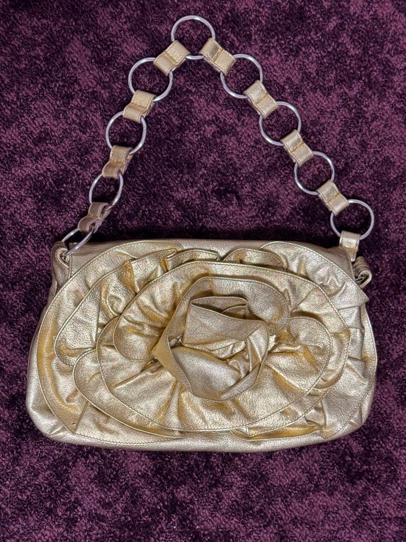 美品✨イヴ・サンローランゴールドパーティーバッグ値下げしました❣️