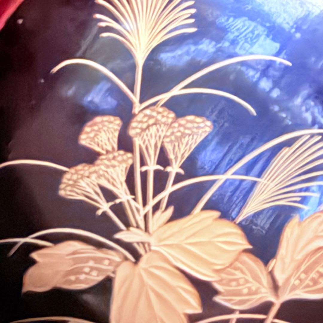 2224様感謝‼️感謝価格‼️超絶JAPAN蒔絵あけぼの❌黒 秋草蒔絵　茶懐石椀5客