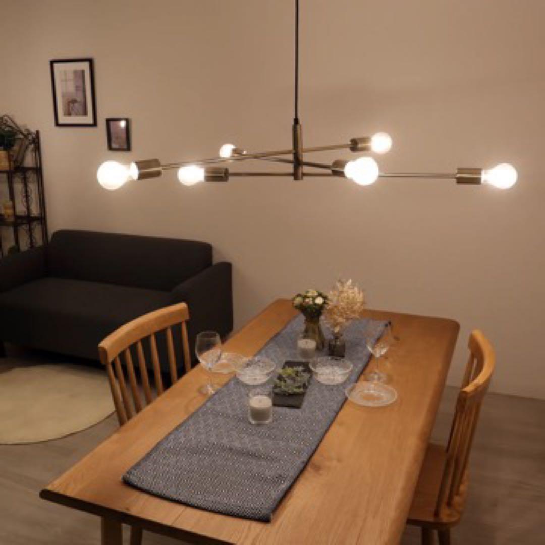 【オリンピア照明】　モダンペンダントライト 6灯 真鍮