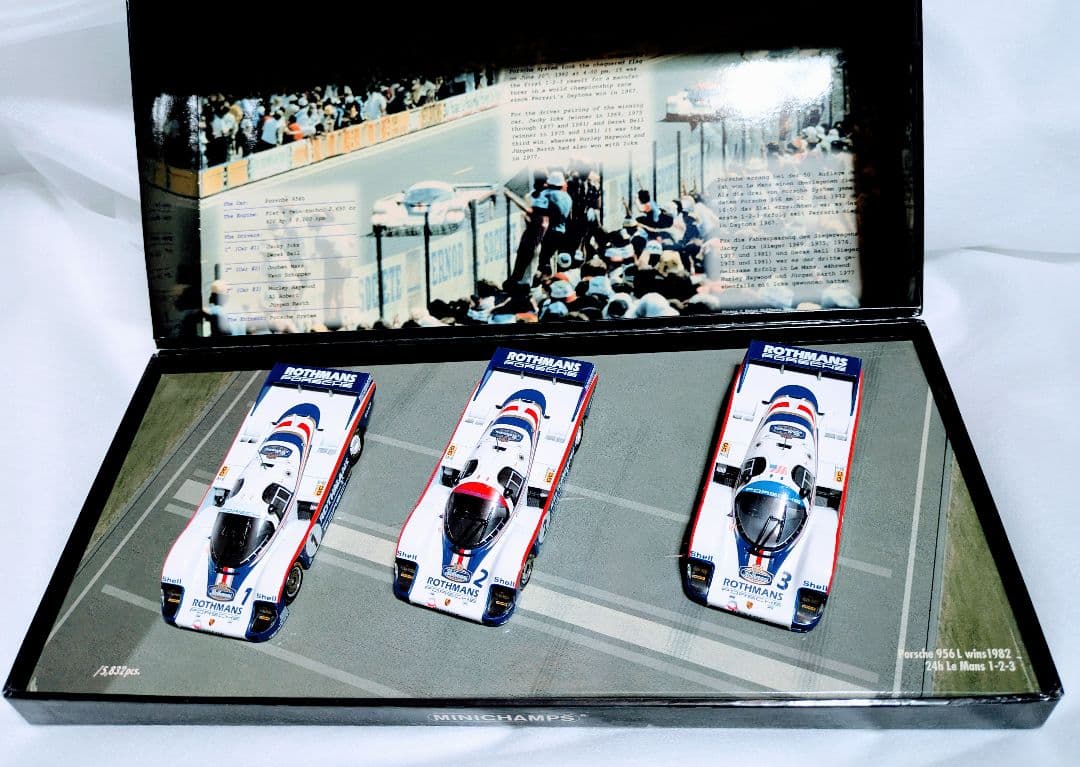 貴重本体未使用ミニチャンプス特製ル・マンポルシェ９５６Ｌ１位〜３位を３台1/43